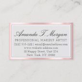 イニシャルモノグラムイベントプランナーピンクモダン枠 名刺 (裏面)