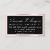 イニシャルモノグラムイベントプランナーピンク白黒 名刺 (裏面)