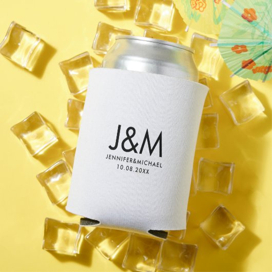 イニシャルモノグラムカスタムテンプレートエレガントモダン 缶クーラー (インサイチュ 夏)