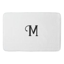 イニシャルモノグラムダイヤモンドジュエートーン無地のカラー バスマット