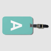 イニシャルモノグラムパーソナライズされたシンプルの追加モダン ラゲッジタグ (正面横)