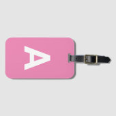 イニシャルモノグラムパーソナライズされたシンプルの追加モダン ラゲッジタグ (正面横)