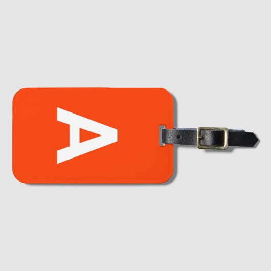 イニシャルモノグラムパーソナライズされたシンプルの追加モダン ラゲッジタグ (正面横)