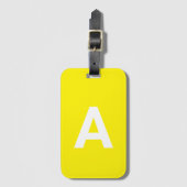 イニシャルモノグラムパーソナライズされたシンプルの追加モダン ラゲッジタグ (正面縦)