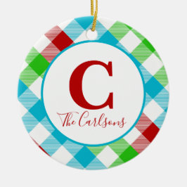 イニシャルモノグラムフェスティバルプライド写真 セラミックオーナメント