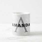 イニシャルモノグラムプロフェッショナルプレーンあなたの名前を追加 コーヒーマグカップ (中央)