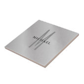 イニシャルモノグラムプロフェッショナルプレーンあなたの名前を追加 タイル (側面)