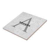 イニシャルモノグラムプロフェッショナルプレーンあなたの名前を追加 タイル (側面)