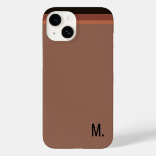 イニシャルモノグラムモダンミニマリストブラウンの追加 Case-Mate iPhone 14ケース
