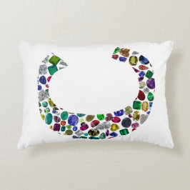 イニシャルモノグラムレターCトレンディー アクセントクッション