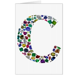 イニシャルモノグラムレターCトレンディー カード