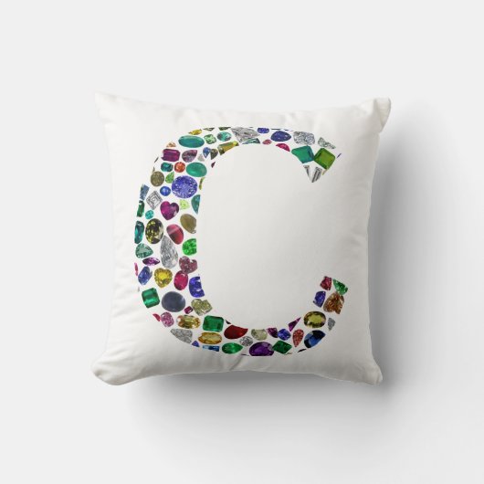 イニシャルモノグラムレターCトレンディー クッション (正面)