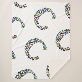 イニシャルモノグラムレターCトレンディー シェルパブランケット