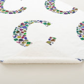 イニシャルモノグラムレターCトレンディー シェルパブランケット (3/4)