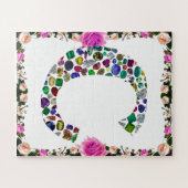 イニシャルモノグラムレターCトレンディー ジグソーパズル (横)