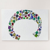 イニシャルモノグラムレターCトレンディー ジグソーパズル (横)