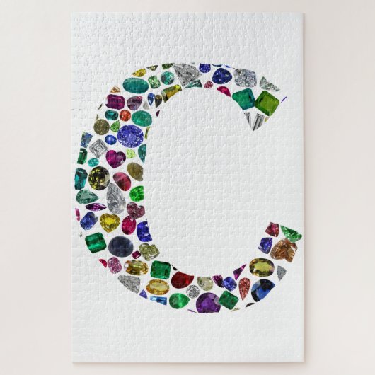 イニシャルモノグラムレターCトレンディー ジグソーパズル (縦)