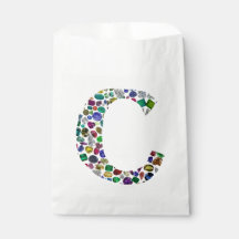 イニシャルモノグラムレターCトレンディー