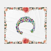 イニシャルモノグラムレターCトレンディー フリースブランケット (正面(横))