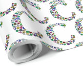 イニシャルモノグラムレターCトレンディー ラッピングペーパー (ロールコーナー)