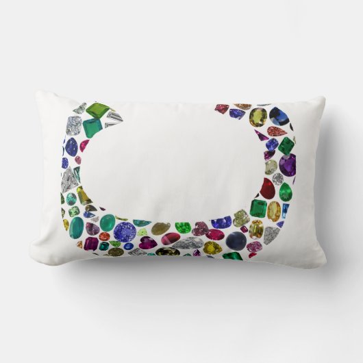 イニシャルモノグラムレターCトレンディー ランバークッション (正面)