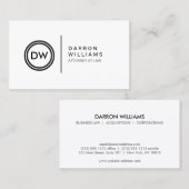 イニシャルモノグラムロゴ 名刺 (正面/裏面)