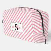 イニシャルモノグラム名ピンクと白 ドップキット (右コーナー)