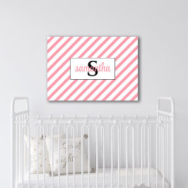 イニシャルモノグラム名前ストレッチキャンバスプリント キャンバスプリント