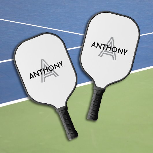 イニシャルモノグラム名 ピックルボールラケット
