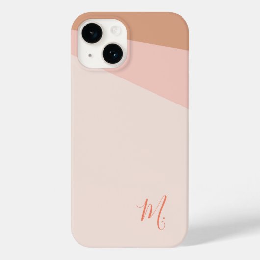イニシャルモノグラム最小モダン主義の追加 Case-Mate iPhoneケース (裏面)