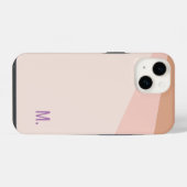 イニシャルモノグラム最小モダン主義の追加 iPhoneケース (裏面横)