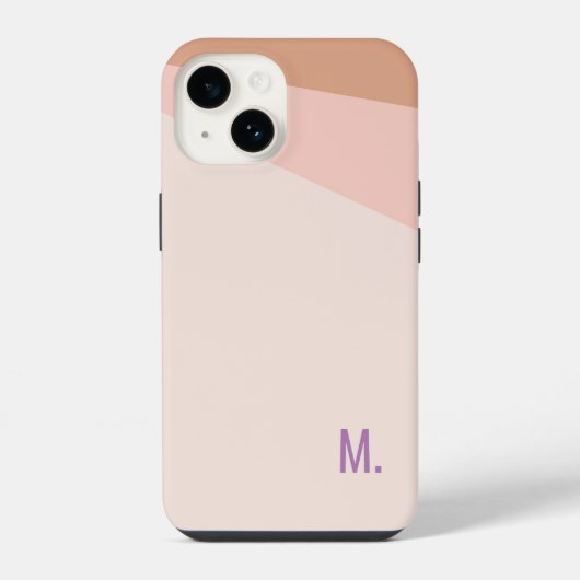 イニシャルモノグラム最小モダン主義の追加 iPhoneケース (裏面)