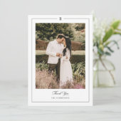 イニシャルモノグラム結婚フォトサンキューカード サンキューカード (スタンド正面)