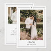 イニシャルモノグラム結婚フォトサンキューカード サンキューカード (正面/裏面)