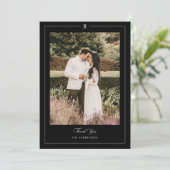 イニシャルモノグラム結婚フォトサンキューカード サンキューカード (スタンド正面)