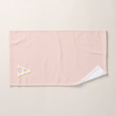 イニシャルモノグラム赤面ピンクヴィンテージタイポグラフィ ハンドタオル (ハンドタオル)