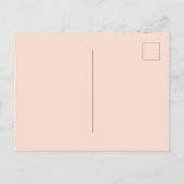 イニシャルモノグラム赤面ピンクヴィンテージタイポグラフィ ポストカード (裏面)