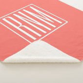 イニシャルモノグラム |サンゴに白 シェルパブランケット (3/4)