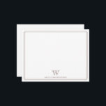 イニシャルモノグラム ダークブラウン ボーダー プロフェッショナル ノートカード<br><div class="desc">このデザインは、細いダブルボーダーと下部にモノグラムと名前/テキストのスペースが特徴です。 デザイン要素を調整したり、テキストをさらに変更したい場合は、カスタマイズボタンをクリックしてください! このデザインのバリエーション、追加の色、および調整製品は、zazzle.com/store/doodleluluでご覧いただけます。 あなただけのユニークなマッチングアイテムを作成するために、このデザインを特定の製品に適用する必要がある場合は、お問い合わせください。 2 june bugsのDoodleLuluをご覧いただき、誠にありがとうございます!</div>