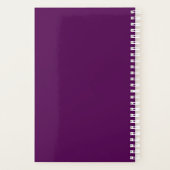 イニシャルモノグラム |ホワイトオン深い紫 プランナー手帳 (裏面)