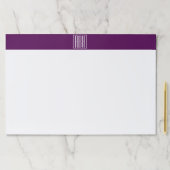 イニシャルモノグラム |ホワイトオン深い紫 ペーパーパッド (インサイチュ)