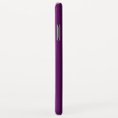 イニシャルモノグラム |ホワイトオン深い紫 Case-Mate iPhoneケース (裏面/右)