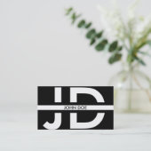 イニシャルモノグラム 名刺 (スタンド正面)