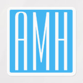 イニシャルモノグラム |明数々のるい色v2 ラベル (デザイン1)