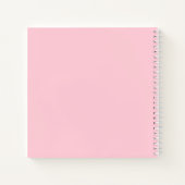 イニシャルモノグラム |淡いピンクの白 ノートブック (裏面)