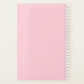 イニシャルモノグラム |淡いピンクの白 プランナー手帳 (裏面)