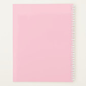 イニシャルモノグラム |淡いピンクの白 プランナー手帳 (裏面)