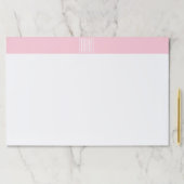 イニシャルモノグラム |淡いピンクの白 ペーパーパッド (インサイチュ)