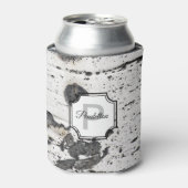 イニシャルモノグラム |白黒《植物》アスペンバーク写真 缶クーラー (缶正面)