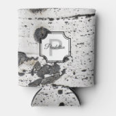 イニシャルモノグラム |白黒《植物》アスペンバーク写真 缶クーラー (正面)